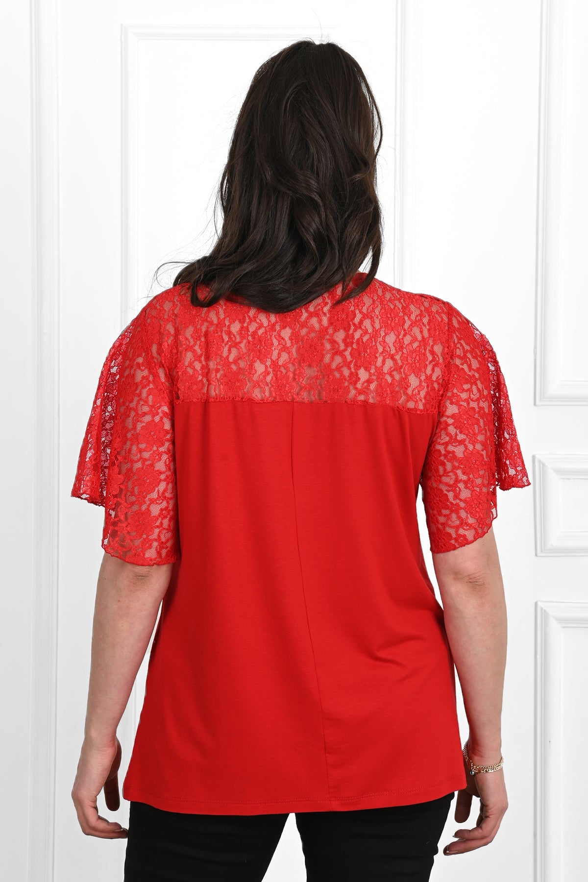 Tricou dama marimi mari cu dantela 1428-23 BIGsize
