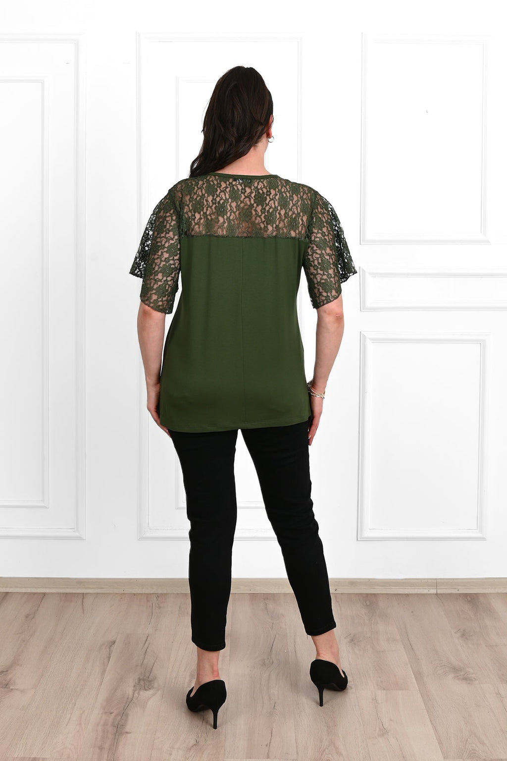 Tricou dama marimi mari cu dantela 1428-23 BIGsize
