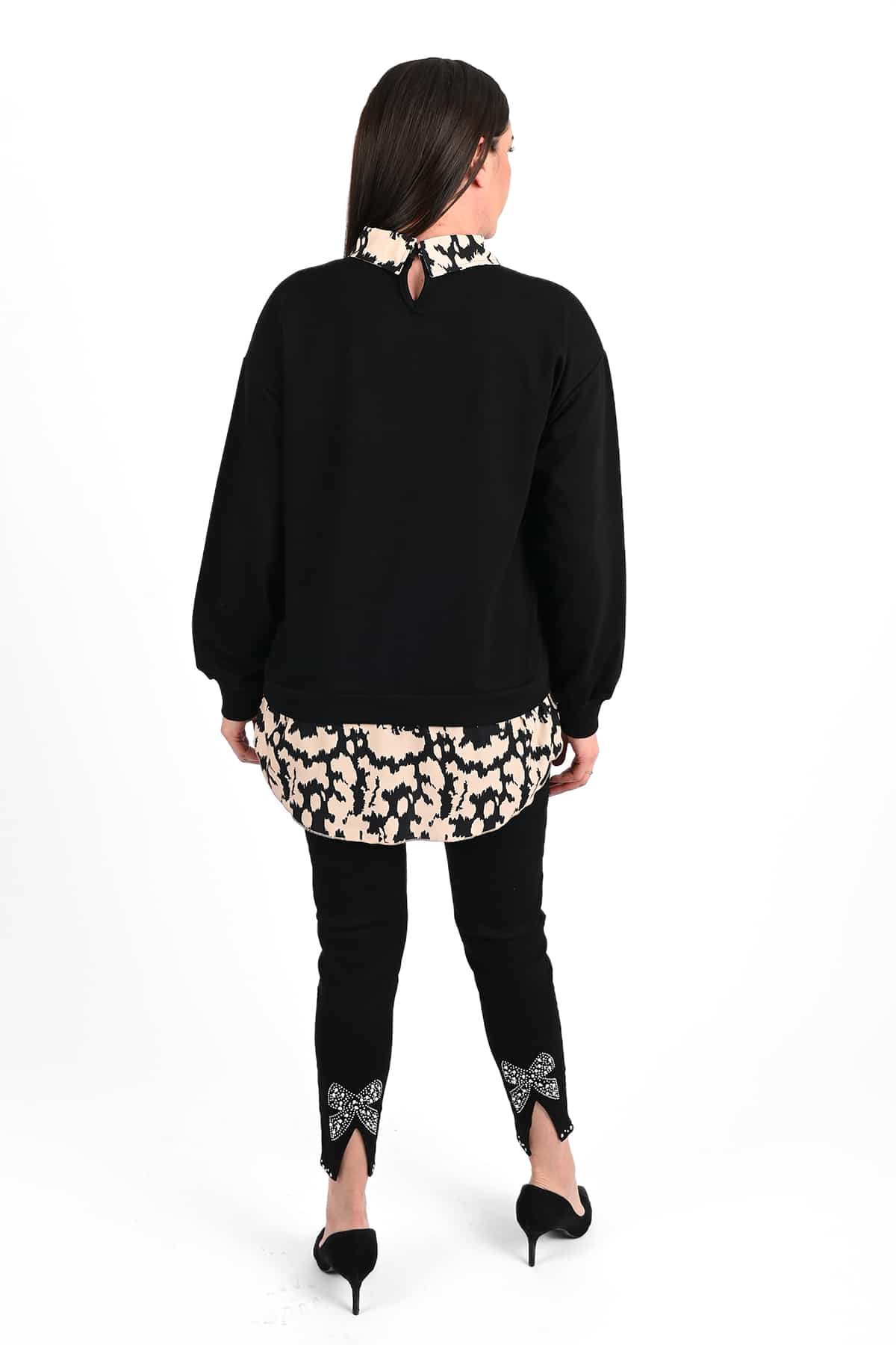 Bluza dama marimi mari cu imprimeu 1436-23 BIGsize