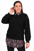Bluza dama marimi mari cu flori 1438-23 BIGsize
