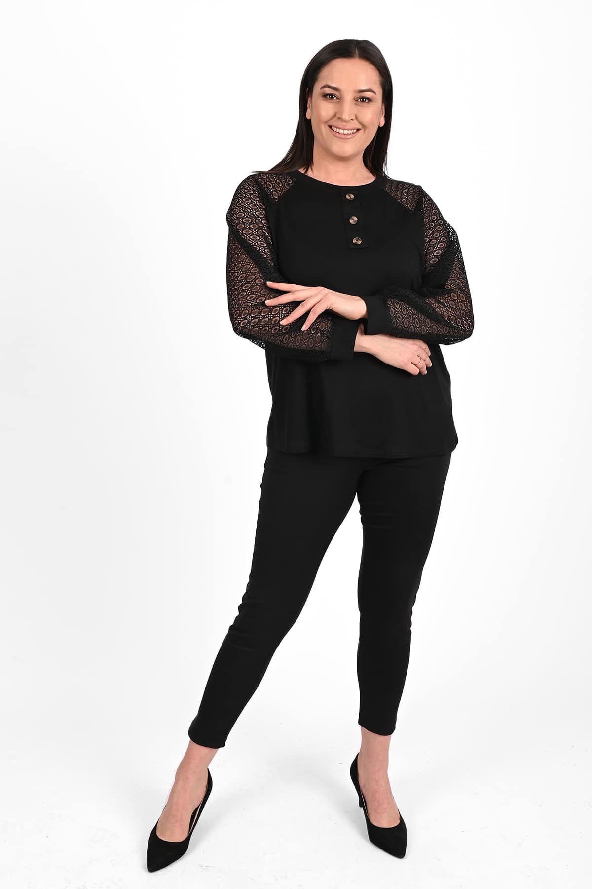 Bluza dama marimi mari nasturi 1442-23 BIGsize