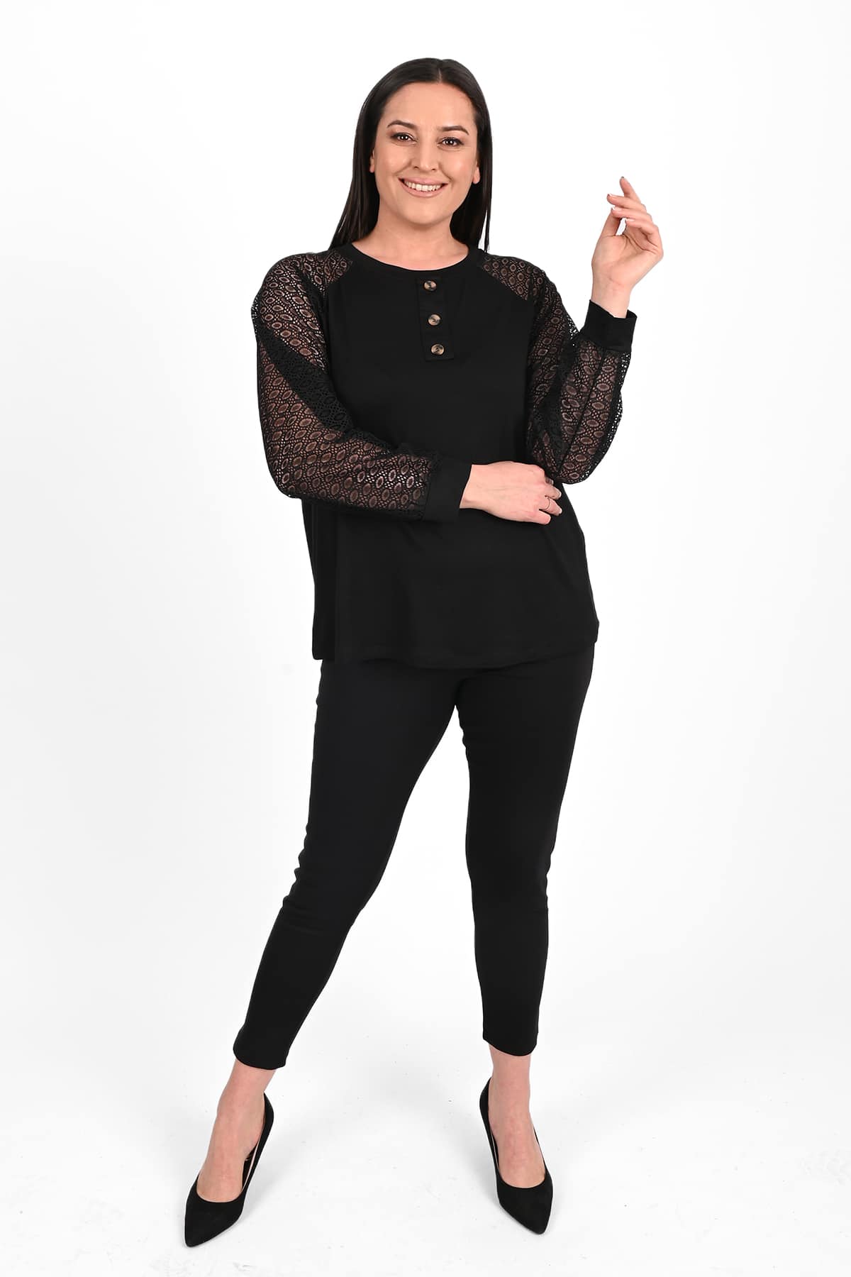 Bluza dama marimi mari nasturi 1442-23 BIGsize