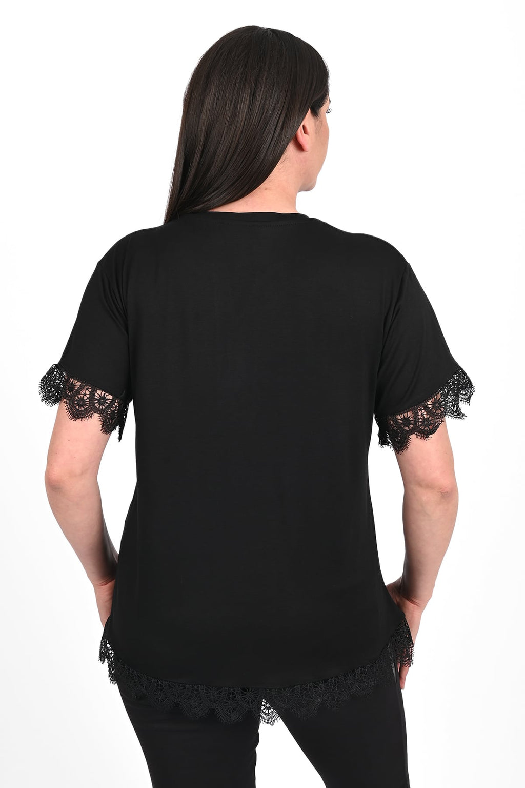 Tricou dama marimi mari cu dantela 1448-23 BIGsize