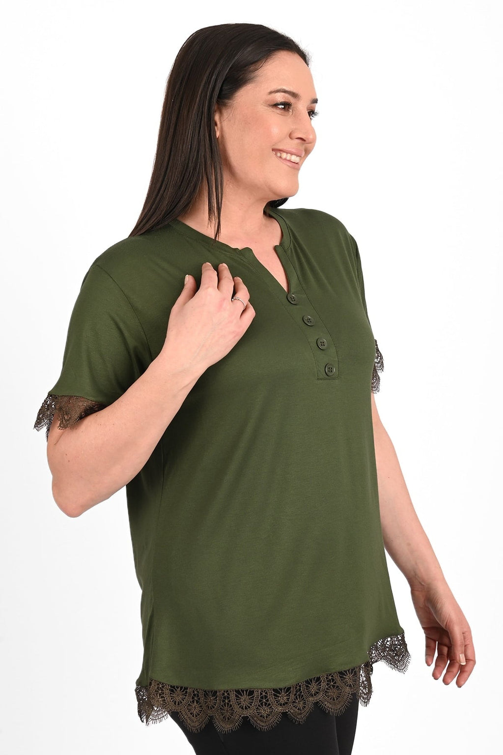 Tricou dama marimi mari cu dantela 1448-23 BIGsize