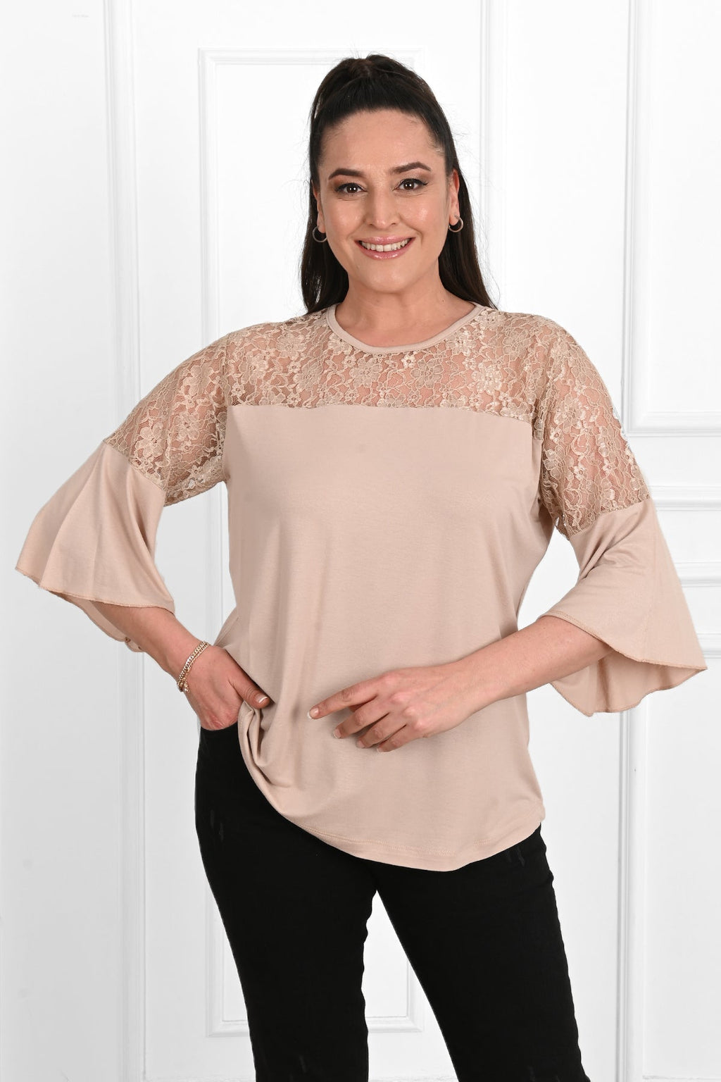 Bluza dama marimi mari dantela 1449-23 BIGsize