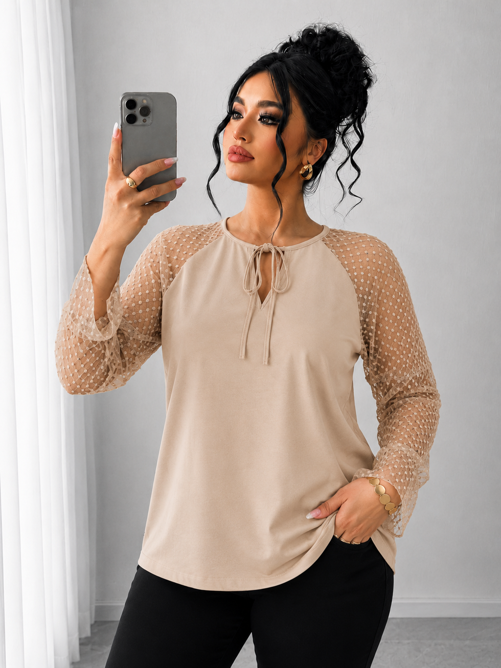 Bluza dama marimi mari buline 1451-23 BIGsize