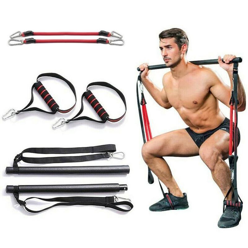Pilates Bar Kit With Resistance Bands Portable Home Gym Workout - Cart2u.ro