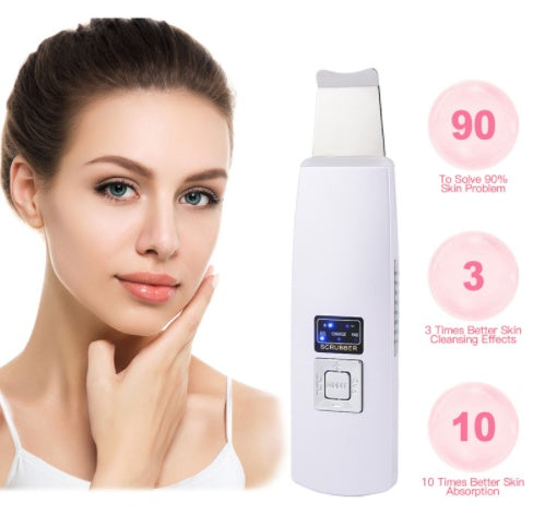 Ultrasonic Skin Scrubber Face Cleanser Blackhead Acne Removal Facial - Cart2u.ro