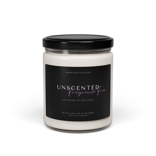 Unscented Soy Candle, Handcrafted Candle, Natural Home Fragrance,