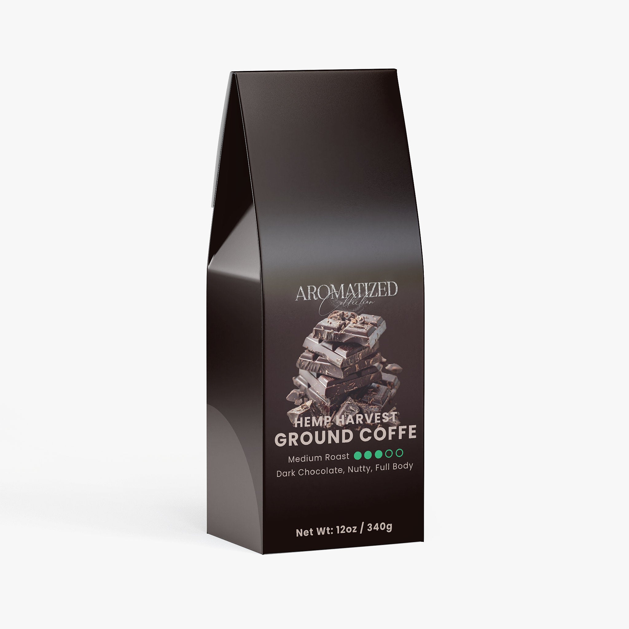 Hemp Harvest Coffee (Medium Roast) Dark Chocolate, Nutty, Full Body - Cart2u.ro