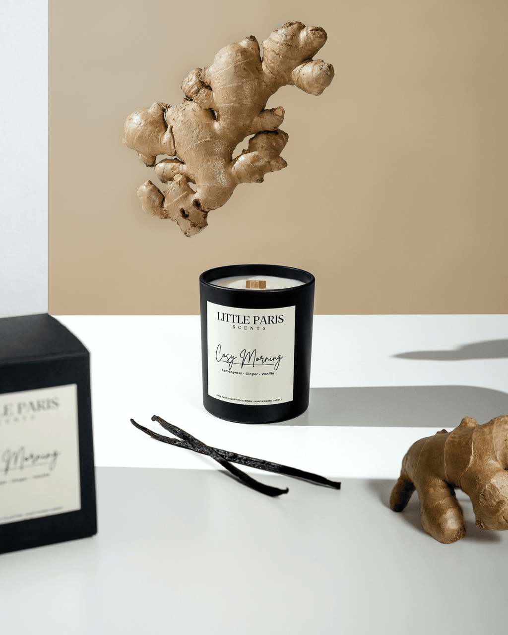 Lumânare parfumată Cosy Morning - Lemongrass • Ghimbir • Vanilie Little Paris Atelier
