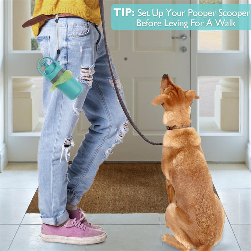 Portable Lightweight Dog Pooper Scooper With Built-in Poop Bag - Cart2u.ro