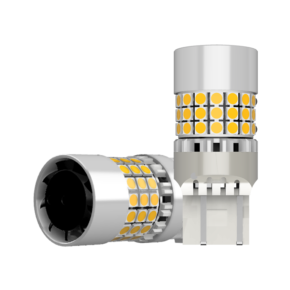 Set 2 x bec LED T20 W21/5W LUSMAR™ 7000 lm - fara eroare LEDUL.ro