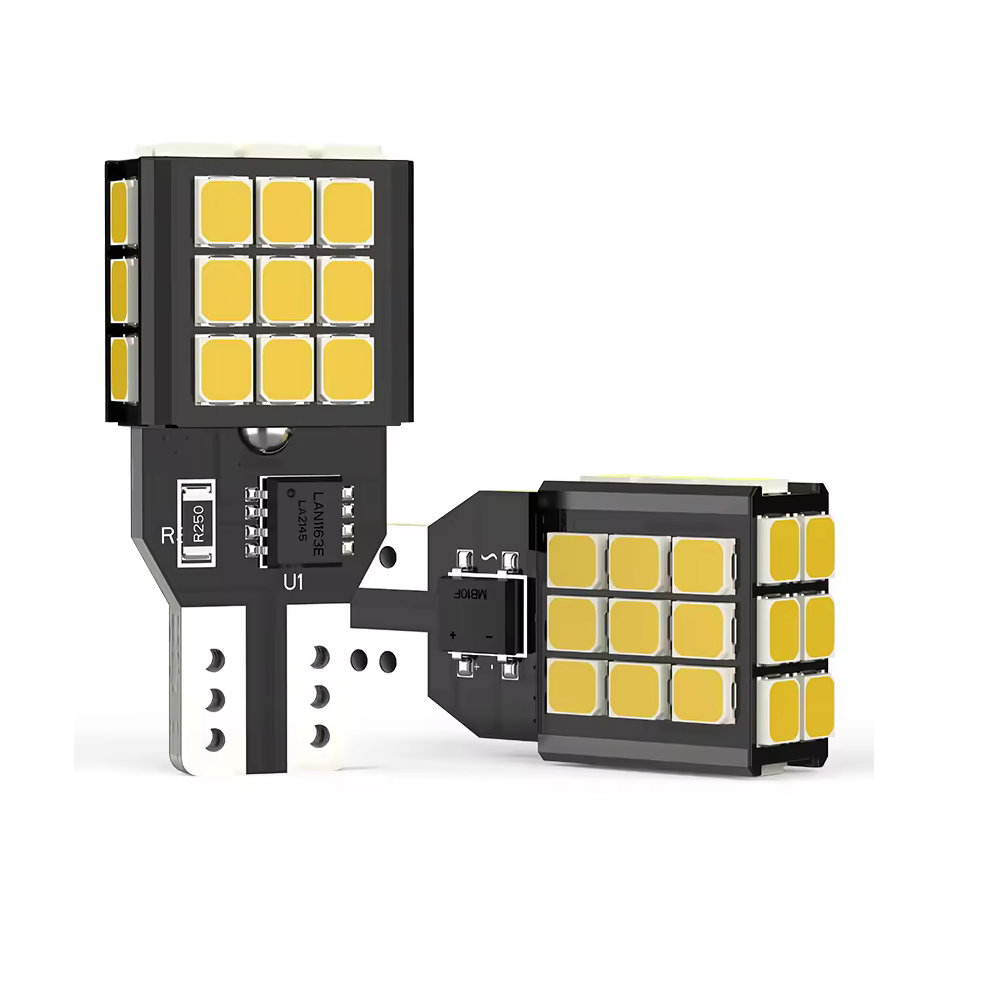 Set 2 x bec LED T15 W16W WY16W LUSMAR™ 1100 lm, Canbus - fara eroare LEDUL.ro