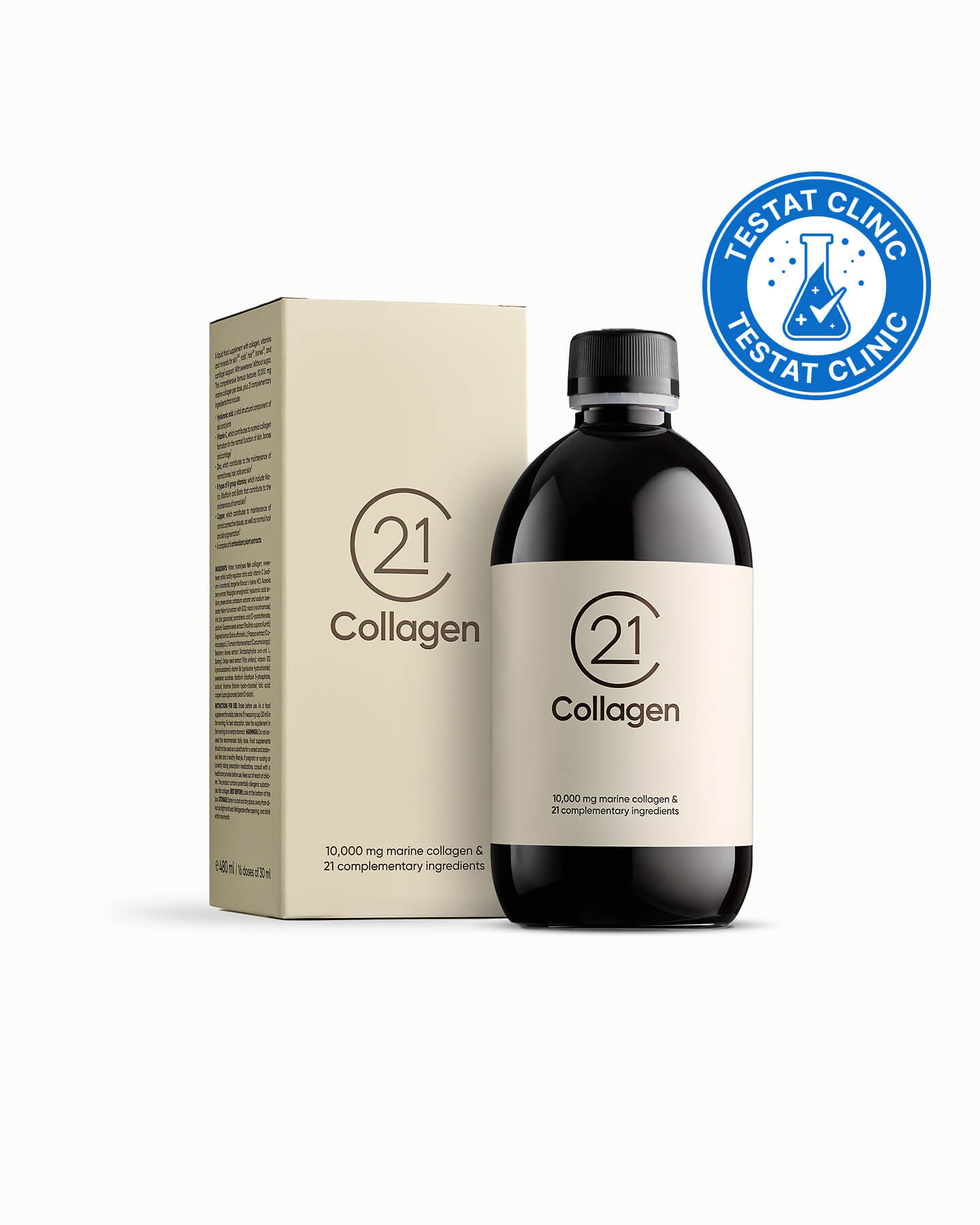 Colagen Marin Lichid Hidrolizat 480ml – 10000mg 21collagen.RO