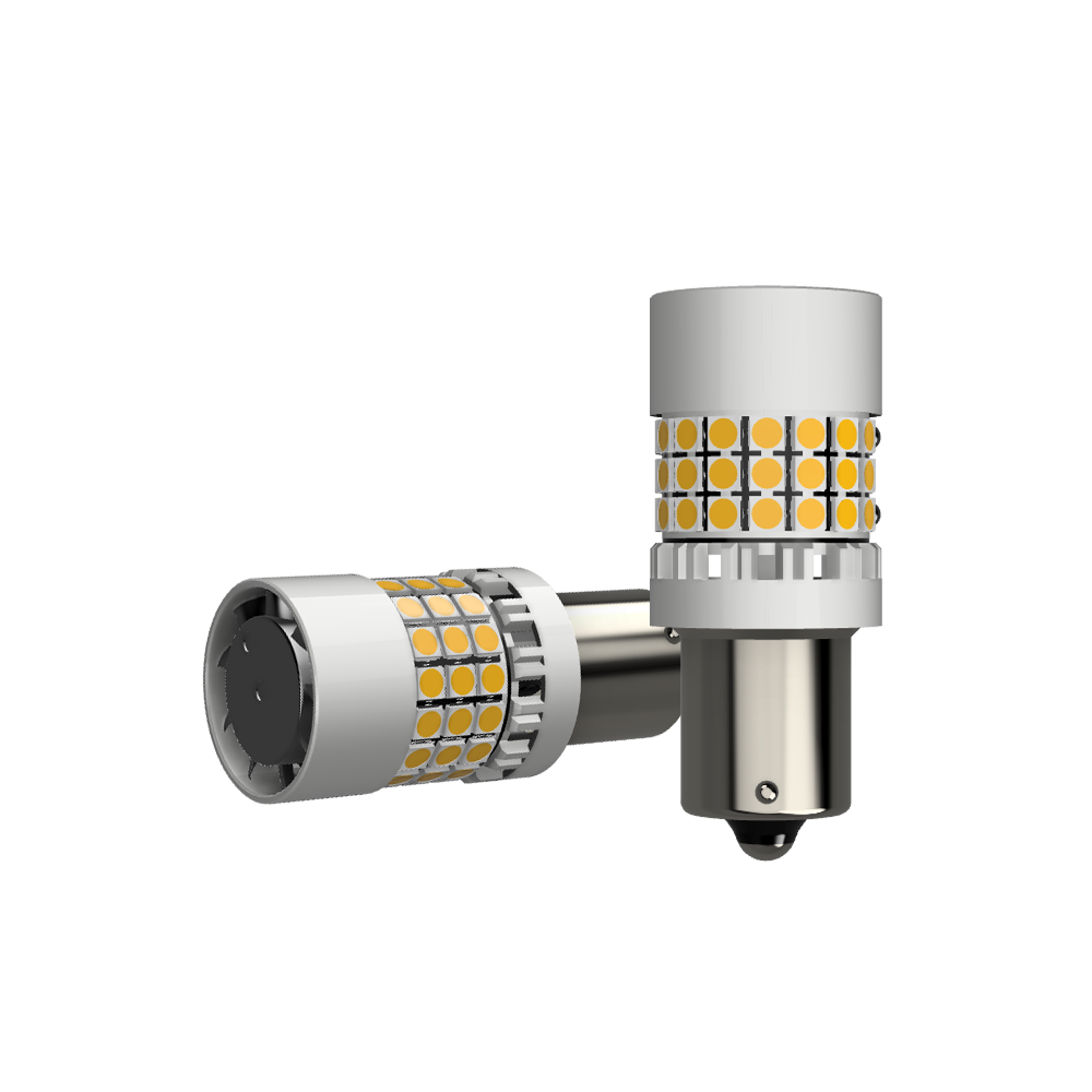Set 2 x bec LED BA15S P21W LUSMAR™ 7000 lm Canbus - fara eroare LEDUL.ro