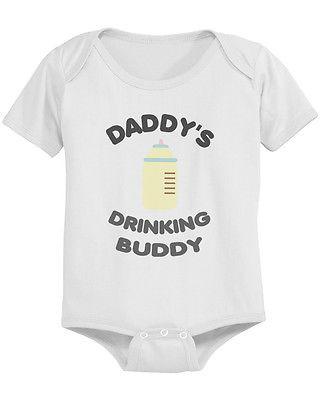 Daddy's Drinking Buddy Cute Baby Bodysuit - - Cart2u.ro