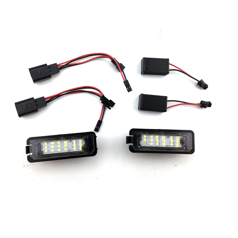 Set 2x led numar inmatriculare Volkswagen Passat Golf  Phaeton Scirocco LEDUL.ro