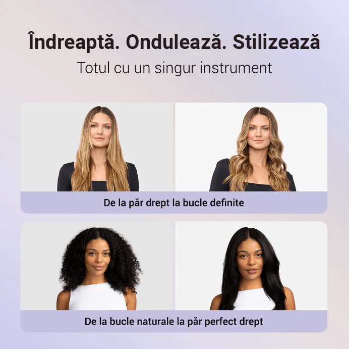 Aparat de ondulat și îndreptat Whirlwind Pro Wavytalk Aura Beauty