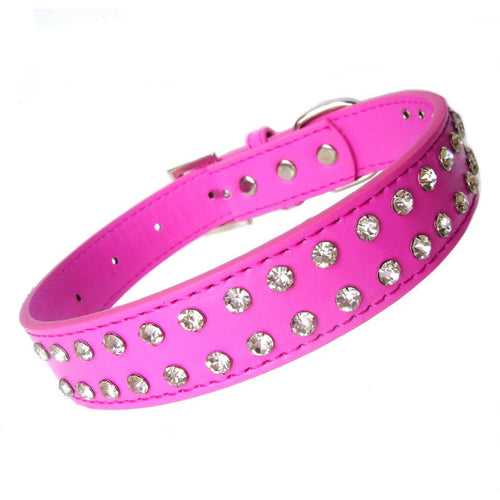 2-Row Collar Lead Set - Hot Pink Salmon Oscar