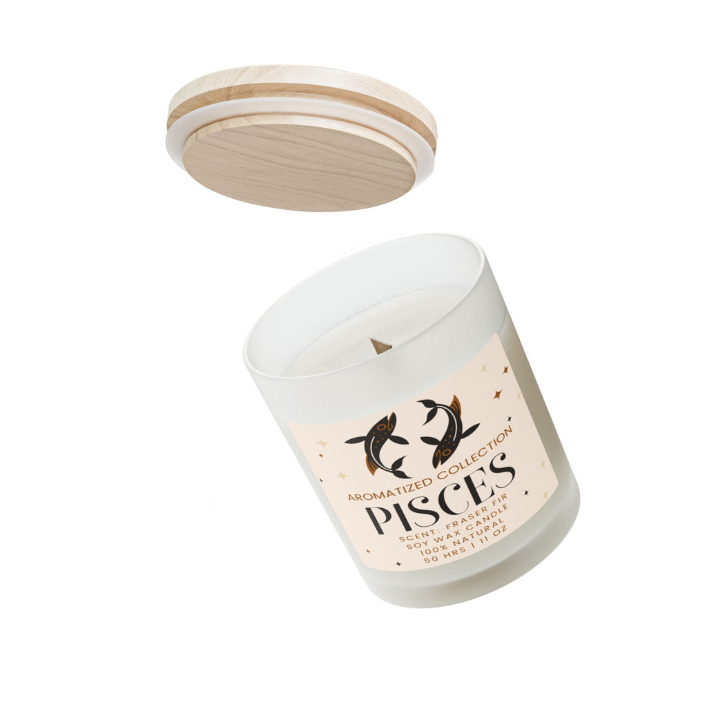 Pisces Fraser Fir Zodiac Candle, Aromatherapy Gift, Birthday Candle, - Cart2u.ro