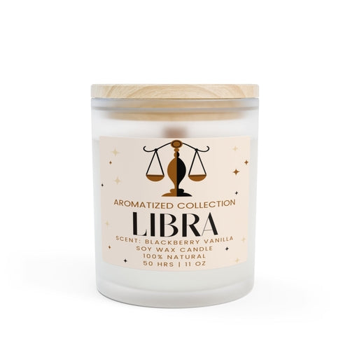 Libra Blackberry Vanilla Aromatherapy Candle, Natural Soy Wax, Home - Cart2u.ro