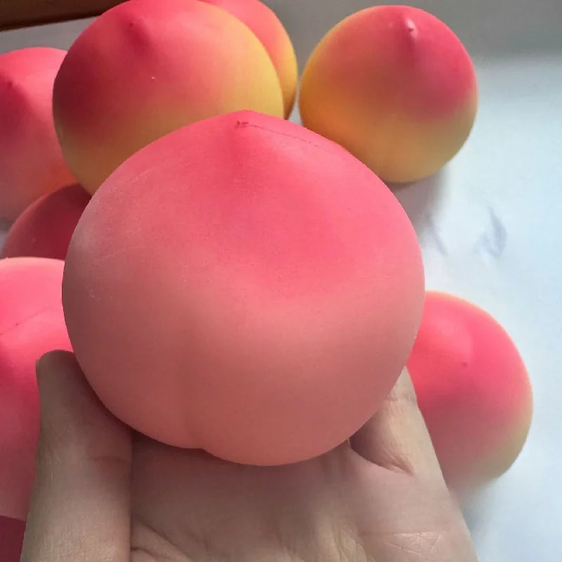 Crispy Sound Peach Fruit Squishy Toy – Slow Rising Stress Relief for Adults, Squeeze Anti-Anxiety Sensory Fidget Toy Daily Joy