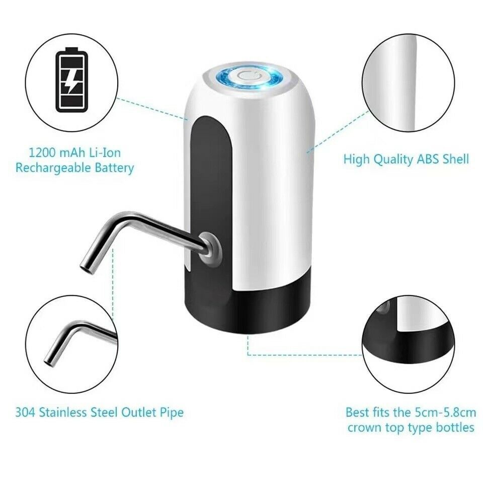 Water Bottle Electric Automatic Universal Dispenser 5 Gallon USB USB - Cart2u.ro