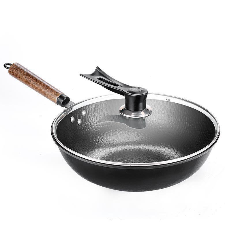 Iron Pan Traditional Iron Wok Handmade - Cart2u.ro