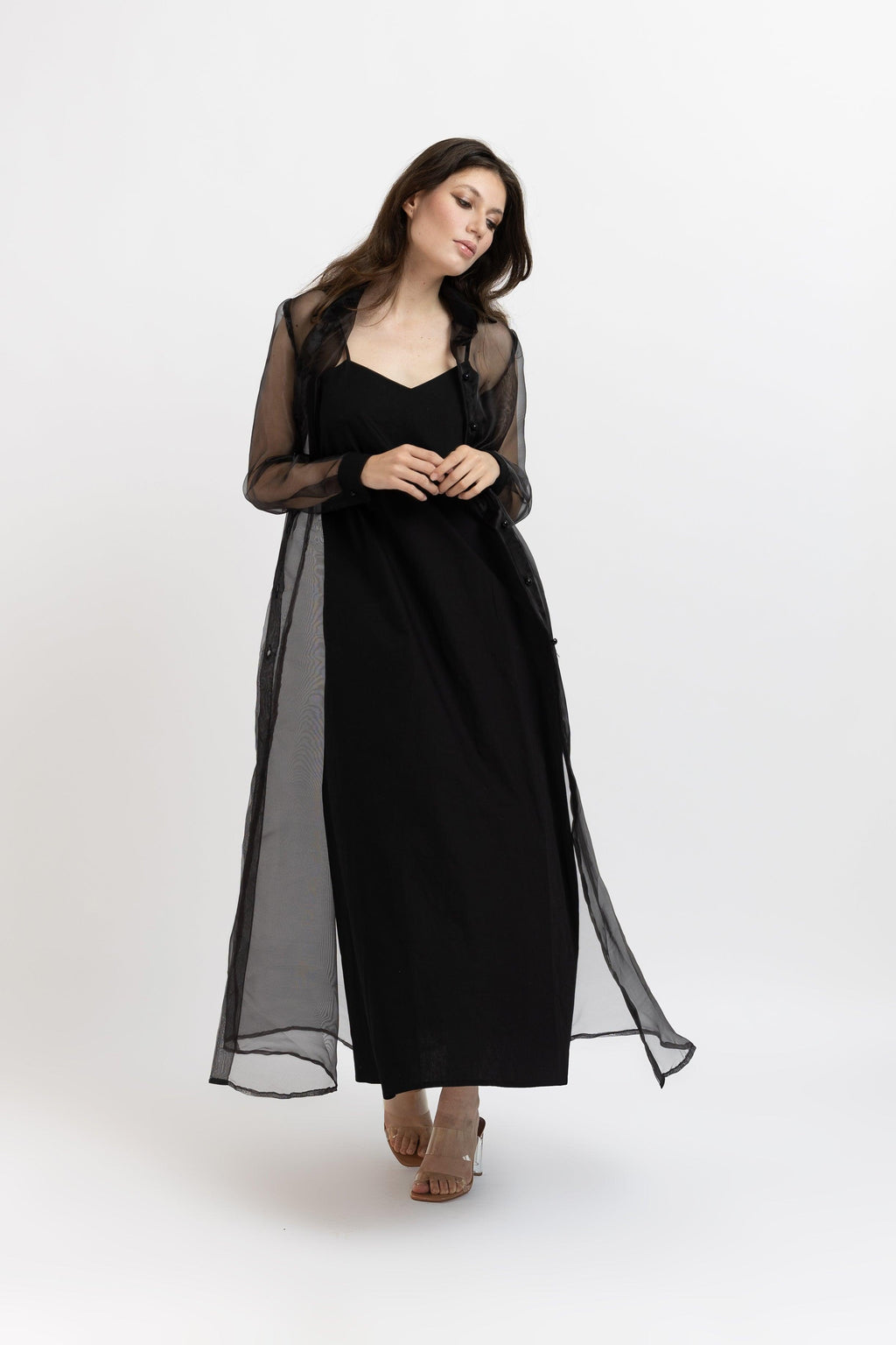 Set Jacheta din Organza + Rochie din Bumbac Sissel