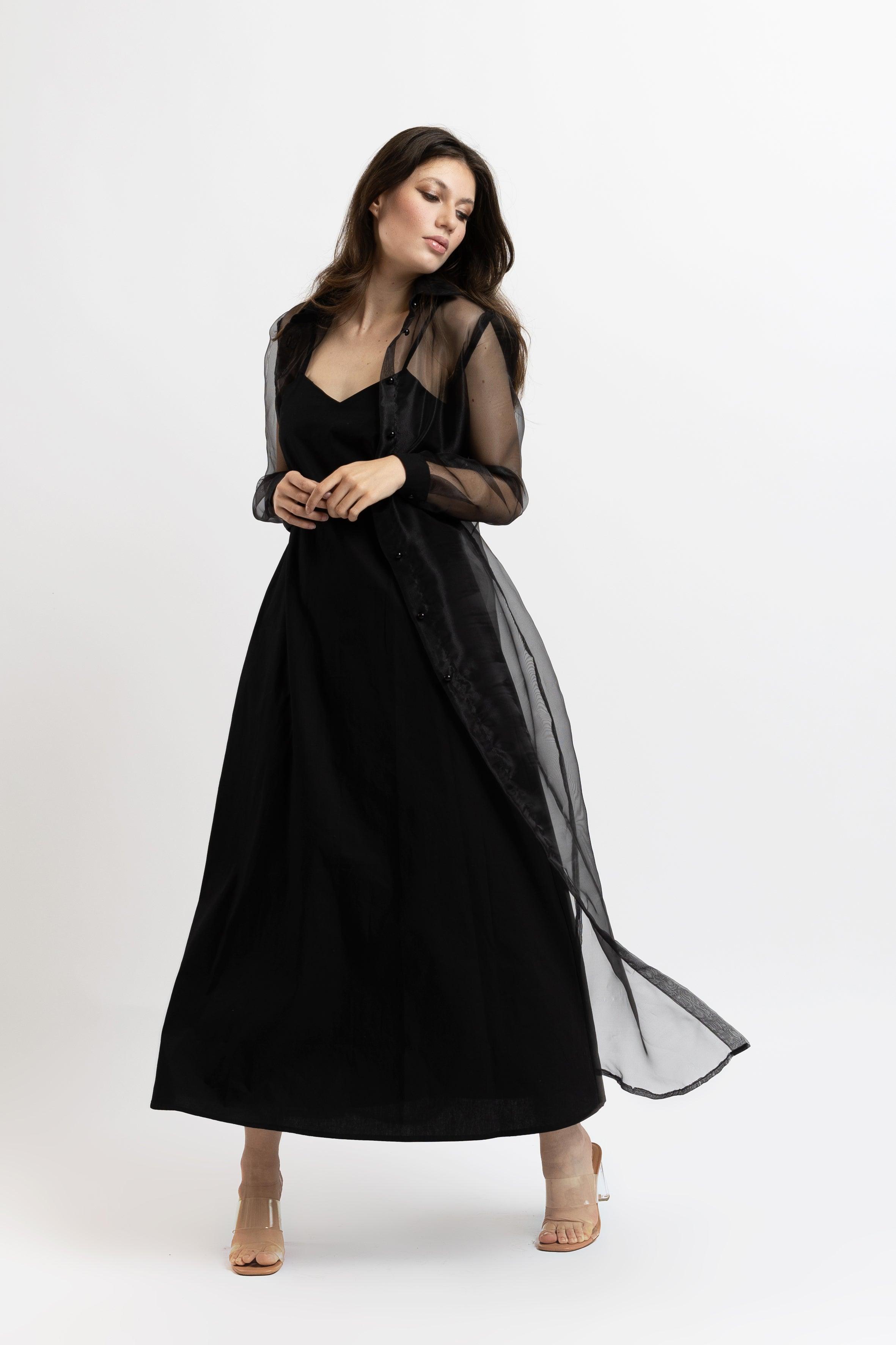 Set Jacheta din Organza + Rochie din Bumbac Sissel