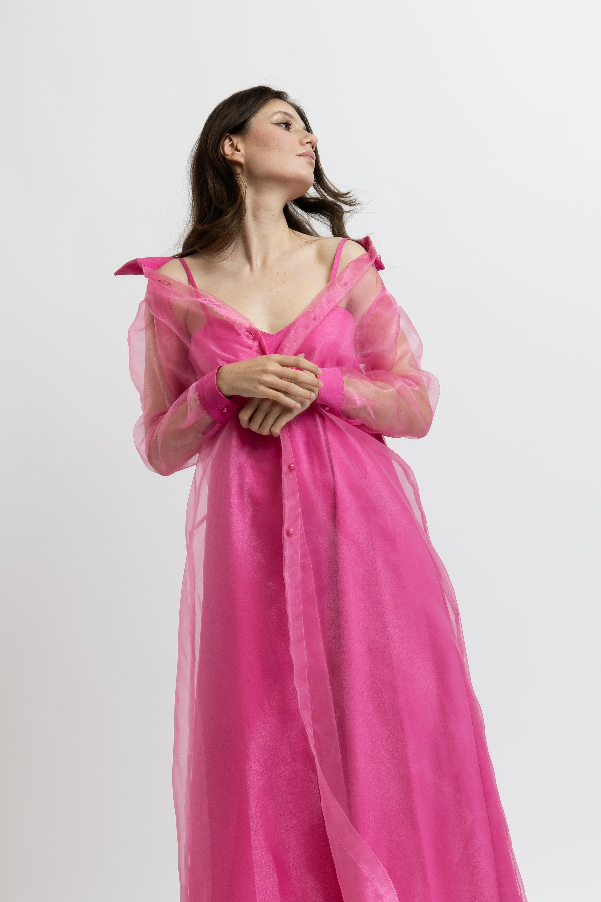 Set Jacheta din Organza + Rochie din Bumbac Sissel