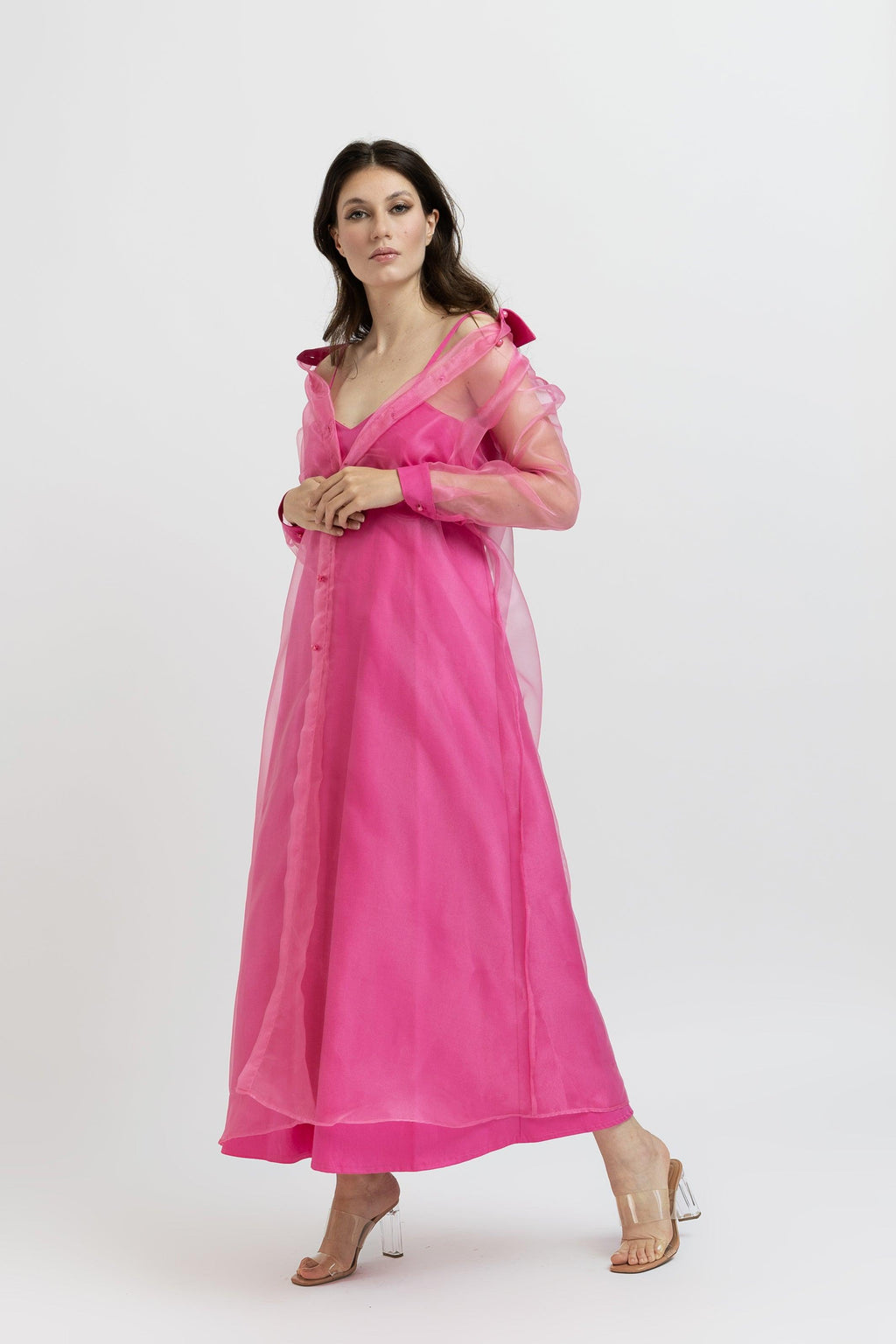 Set Jacheta din Organza + Rochie din Bumbac Sissel