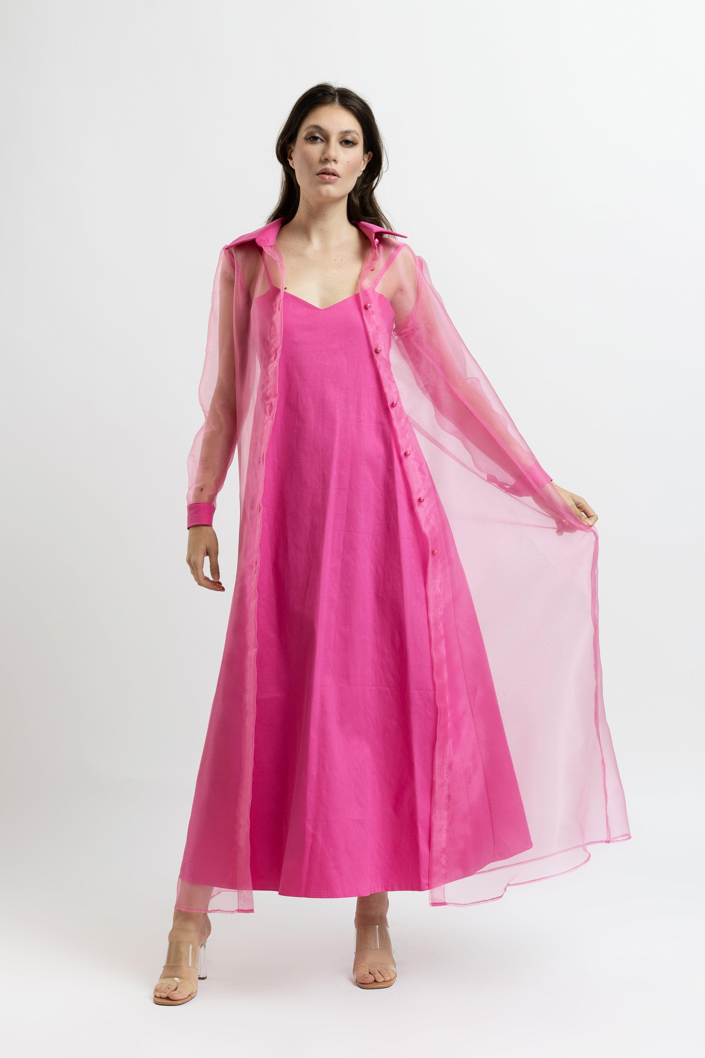 Set Jacheta din Organza + Rochie din Bumbac Sissel