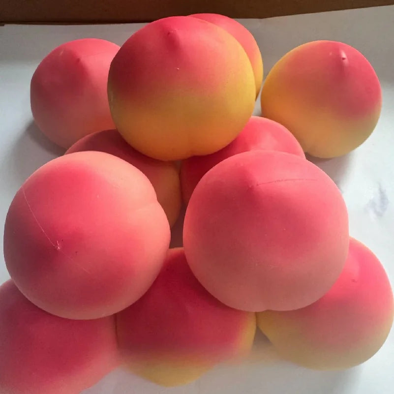 Crispy Sound Peach Fruit Squishy Toy – Slow Rising Stress Relief for Adults, Squeeze Anti-Anxiety Sensory Fidget Toy Daily Joy
