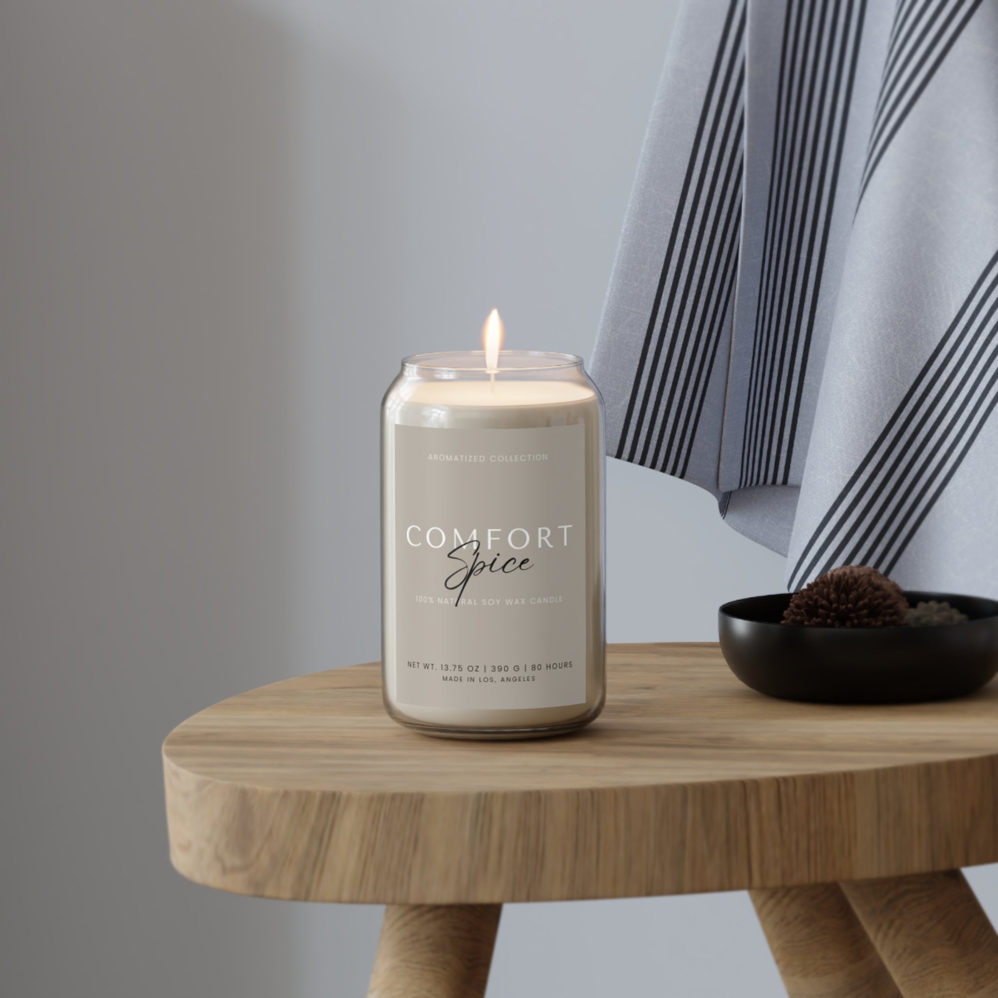 Comfort Spice Scented Soy Candle, Cozy Home Decor, Relaxing Gift,