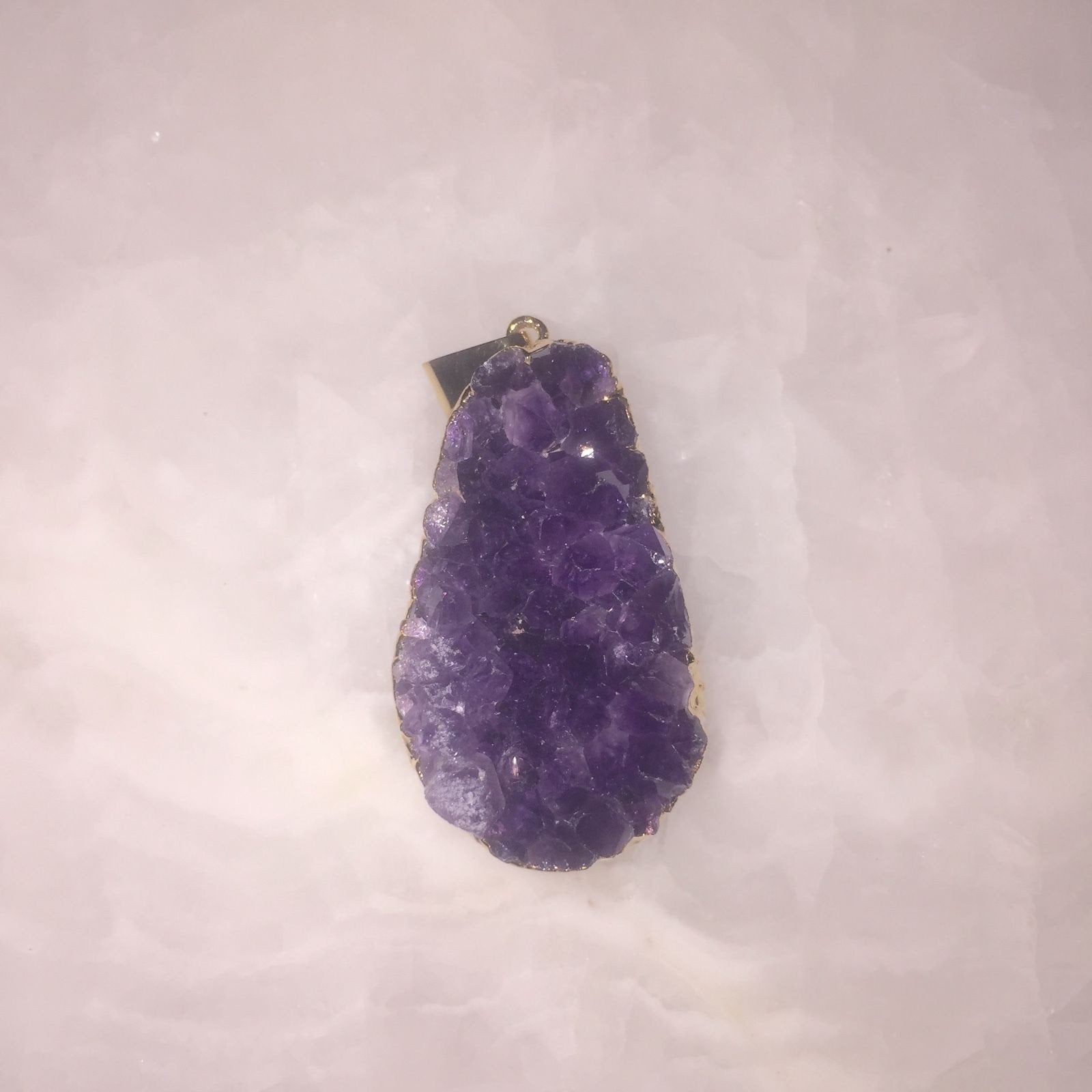 Purple Amethyst Cluster Pendant - Cart2u.ro