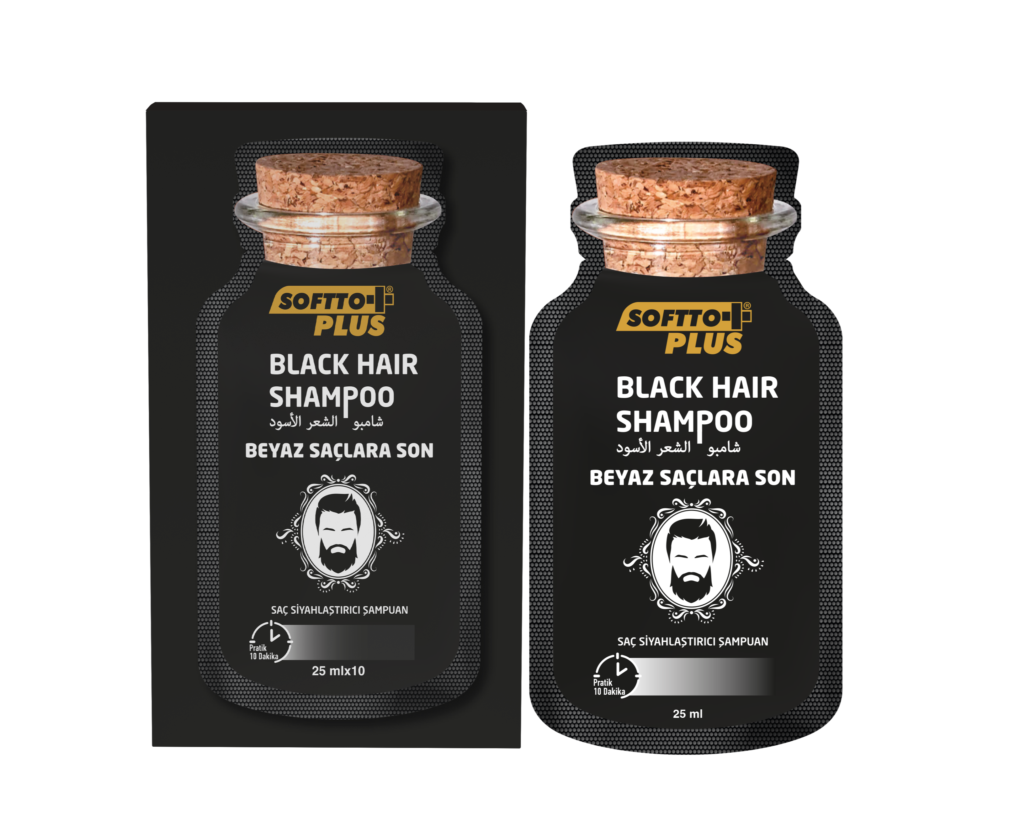 Șampon Colorant Negru Instant - 10x25ml CRABLAND