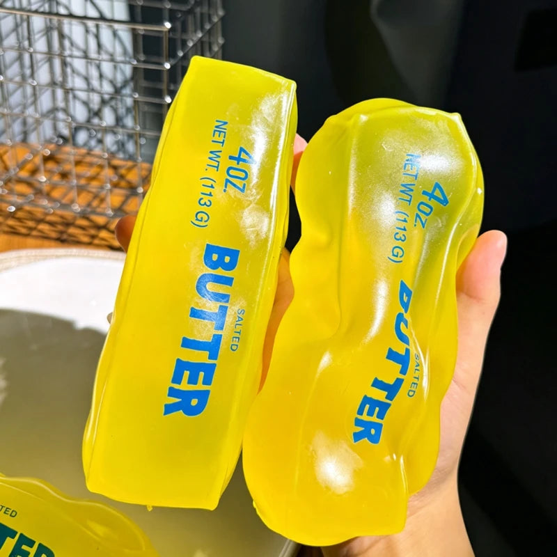 Squishy Simulated Butter Squeeze Stress Relief Toy Soft Slow Rising Sensory Fidget for Anxiety ADHD Autism Gift for Adults