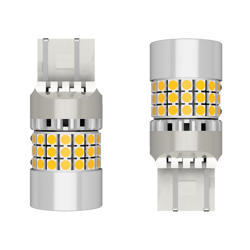 Set 2 x bec LED T20 W21/5W LUSMAR™ 7000 lm - fara eroare LEDUL.ro