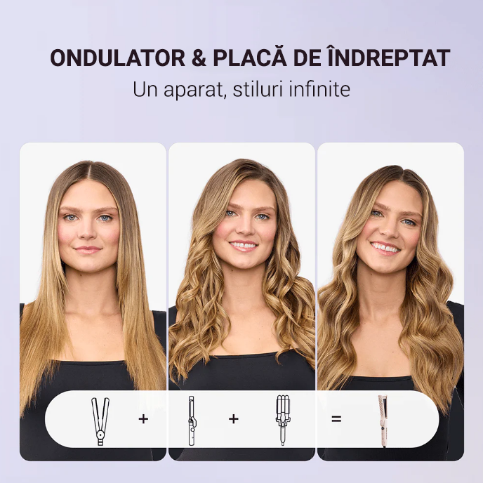 Aparat de ondulat și îndreptat Whirlwind Pro Wavytalk Aura Beauty