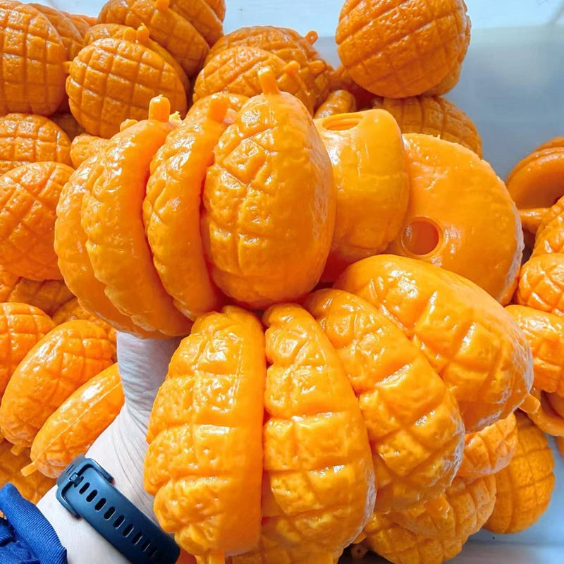 Food Shaped Stress Relief Pineapple Bun Squishy Moldable Bounce Ball ASMR Sensory Fidget Squeeze Toy For Kids Adults Daily Relax