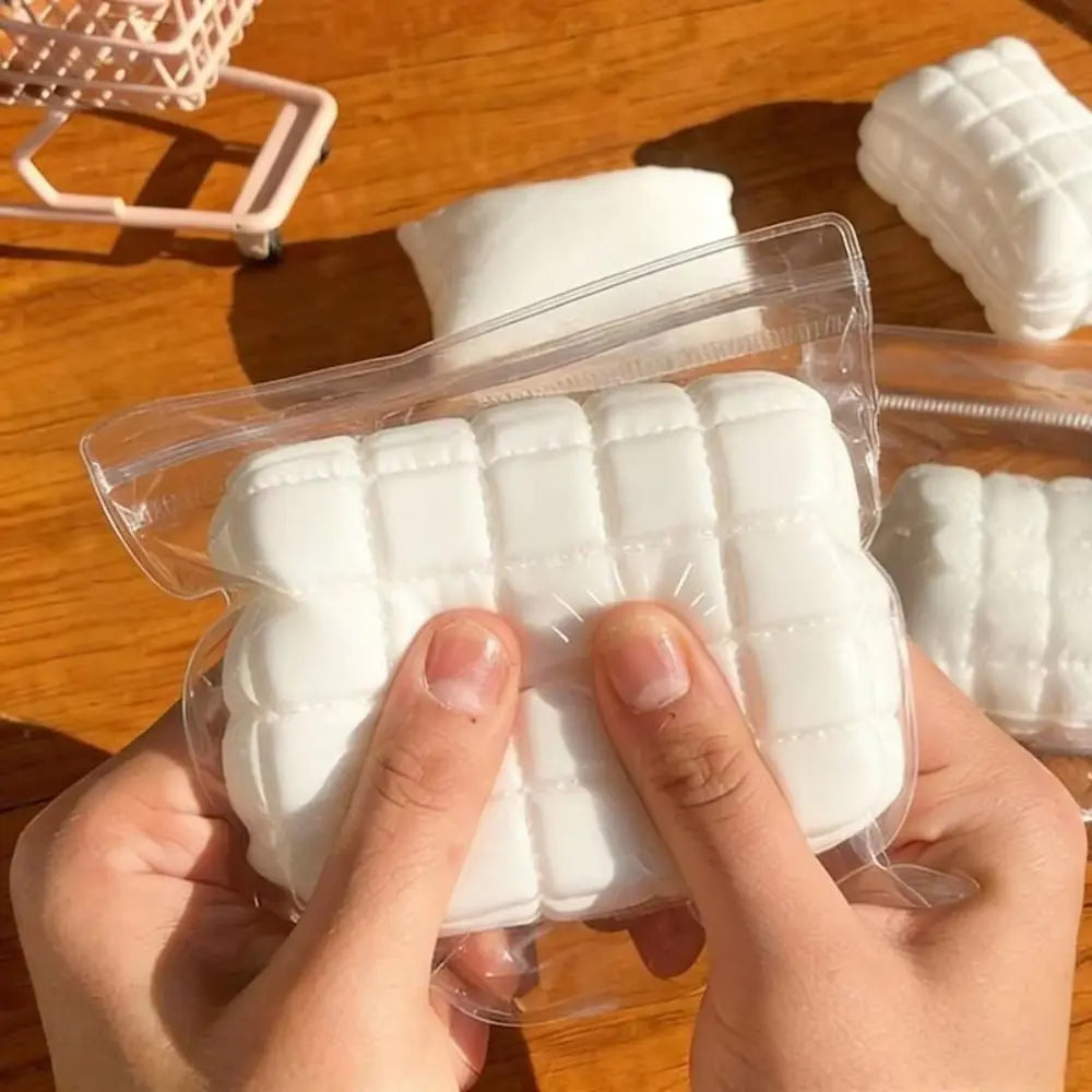 Squishy Soap Fidget Toy Square Soap Milk White Stress Relieving Toy Slow Rebound Relieve Anxiety Sensory Toy Kids Birthday Party