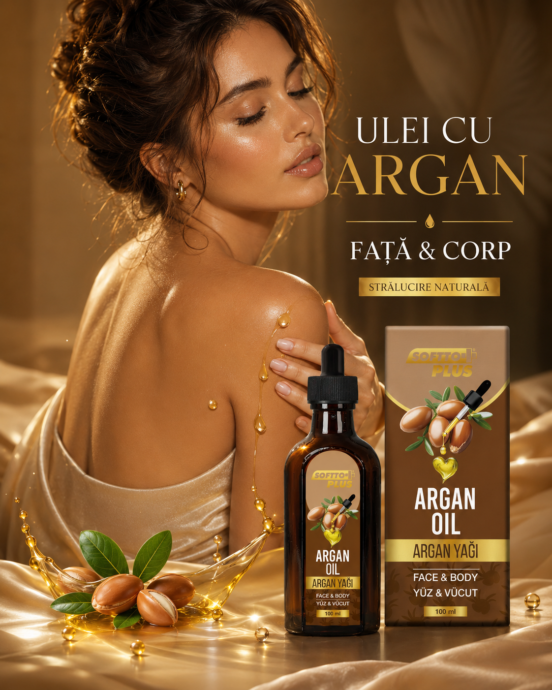 Ulei cu Argan - Hidratare Intensă pentru Față și Corp CRABLAND