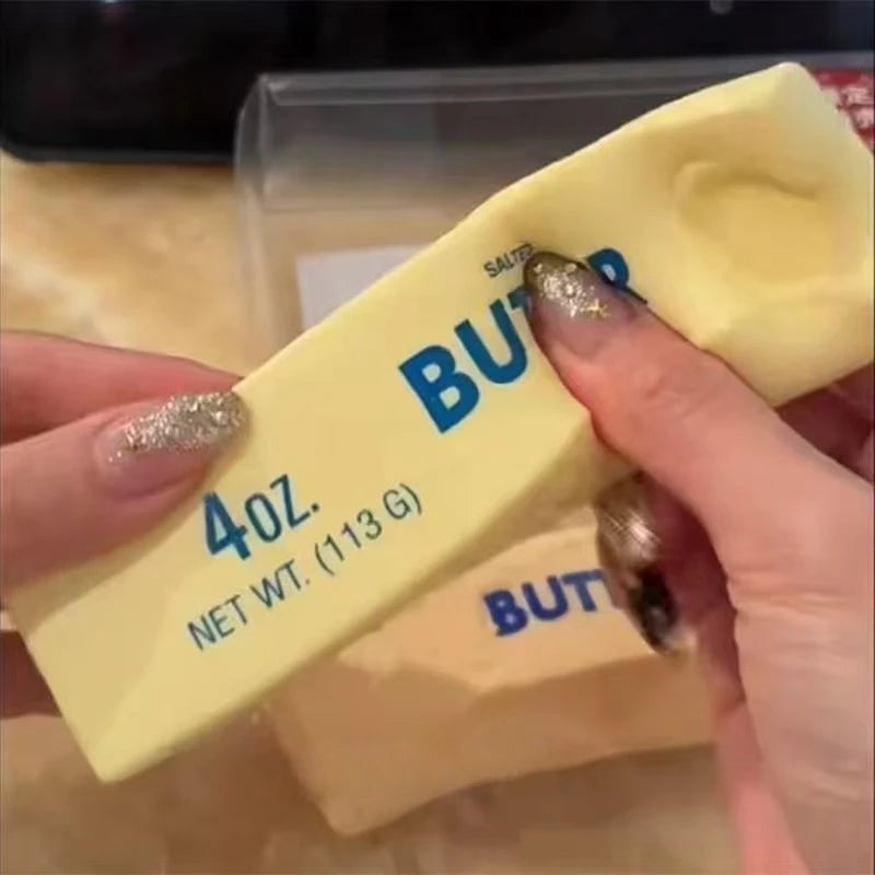 1Pc Butter Squeeze Toy For Adult Anxiety Relief Press Sensory Feel Simulation Food Ultra Soft Slow Rebound Design Lovely Toy New