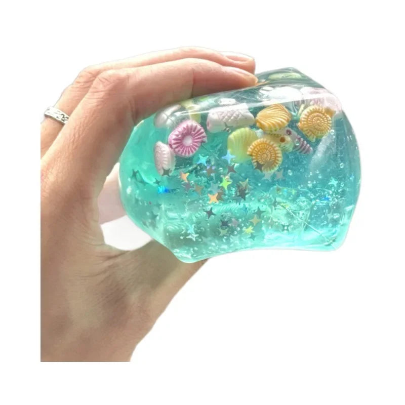 Ocean Style Embedded Shell Slow Rising Squishy Toy Sensory Toys Mochi Stress Relief Kawaii Cute Office Fidget Toy For Adults