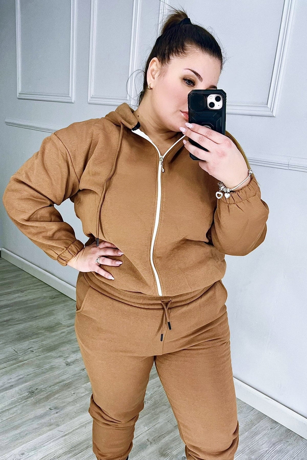 Trening dama marimi mari vatuit fermoar alb 3557-23 BIGsize