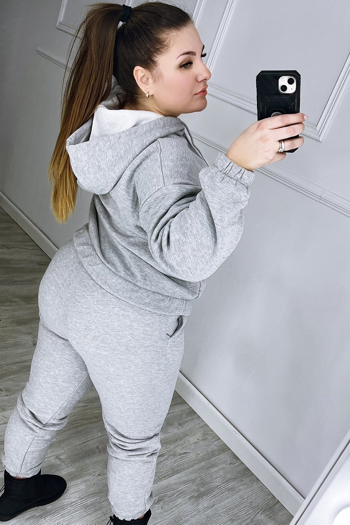 Trening dama marimi mari vatuit fermoar alb 3557-23 BIGsize