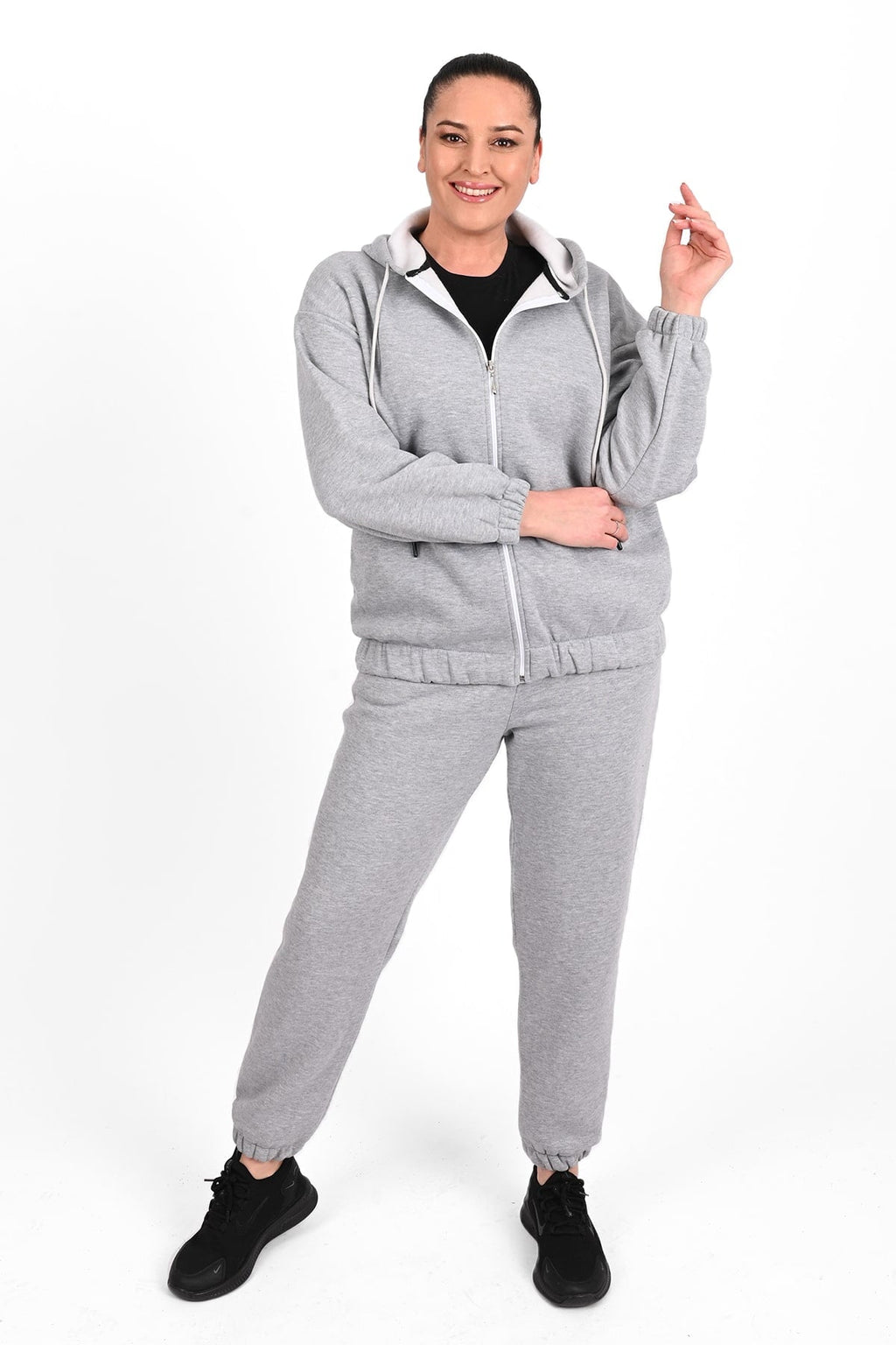 Trening dama marimi mari vatuit fermoar alb 3557-23 BIGsize