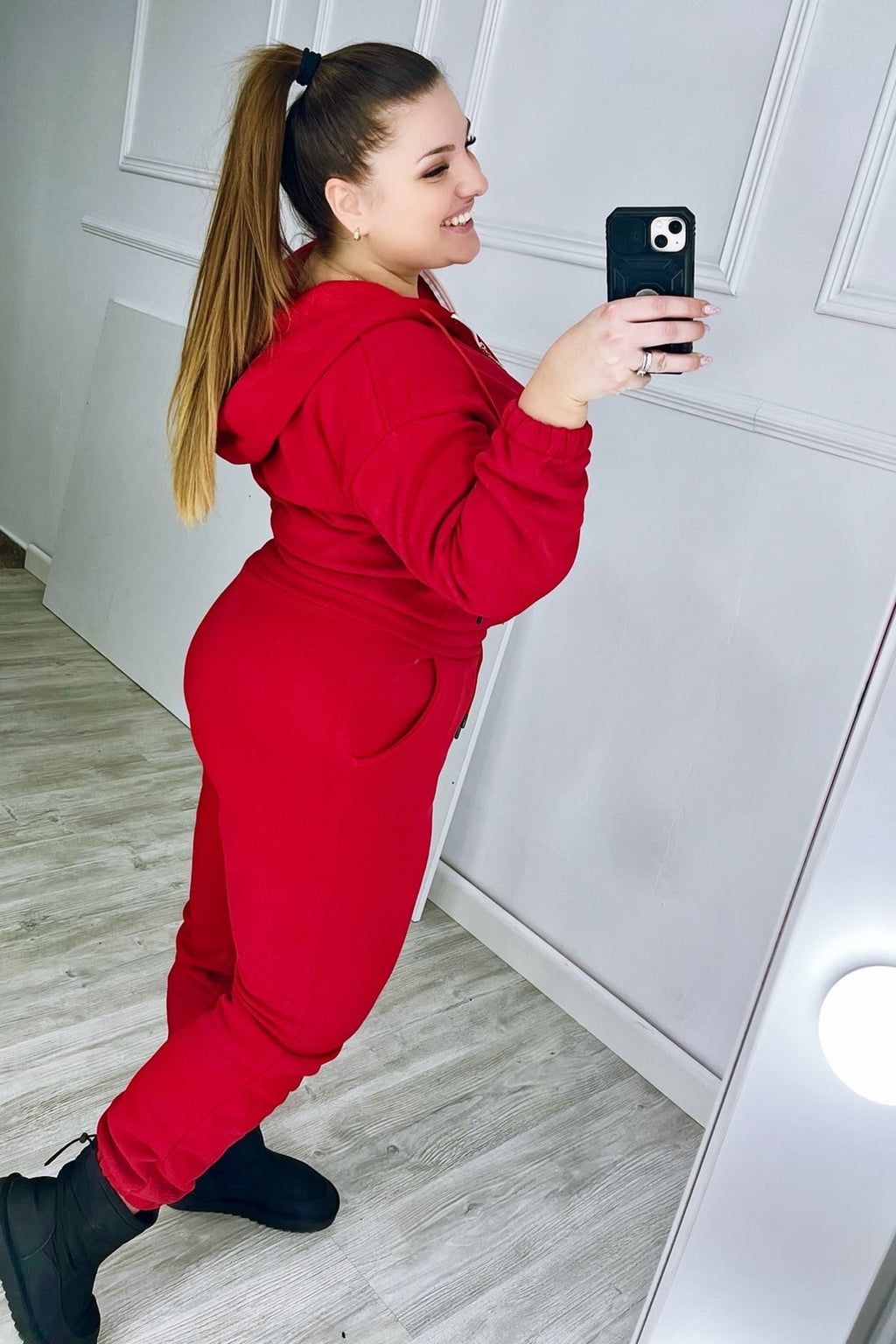 Trening dama marimi mari vatuit fermoar alb 3557-23 BIGsize
